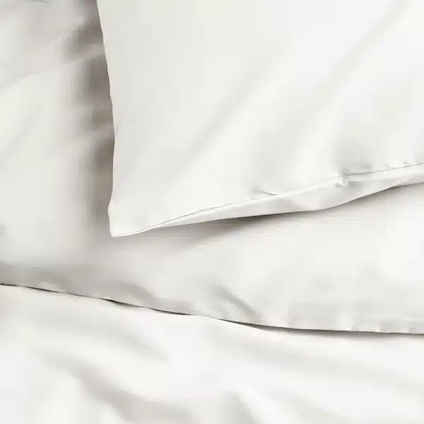 روکش لحاف و روبالشی ایکیا PILTANDVINGE سفید، 150×200/50×80 — تصویر ۵