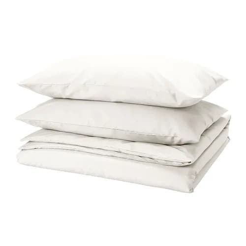 روکش لحاف و 2 عدد روبالشی ایکیا PILTANDVINGE سفید، 240×220/50×80