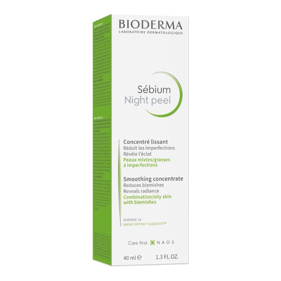 کرم شب لایه بردار و صاف کننده بایودرما مدل Sebium Night Peel مناسب پوست چرب و مختلط حجم 40 میل — تصویر ۳