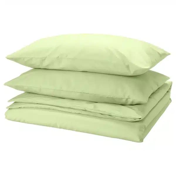 روکش لحاف و 2 عدد روبالشی ایکیا PILTANDVINGE سبز روشن، 240×220/50×80 — تصویر ۸
