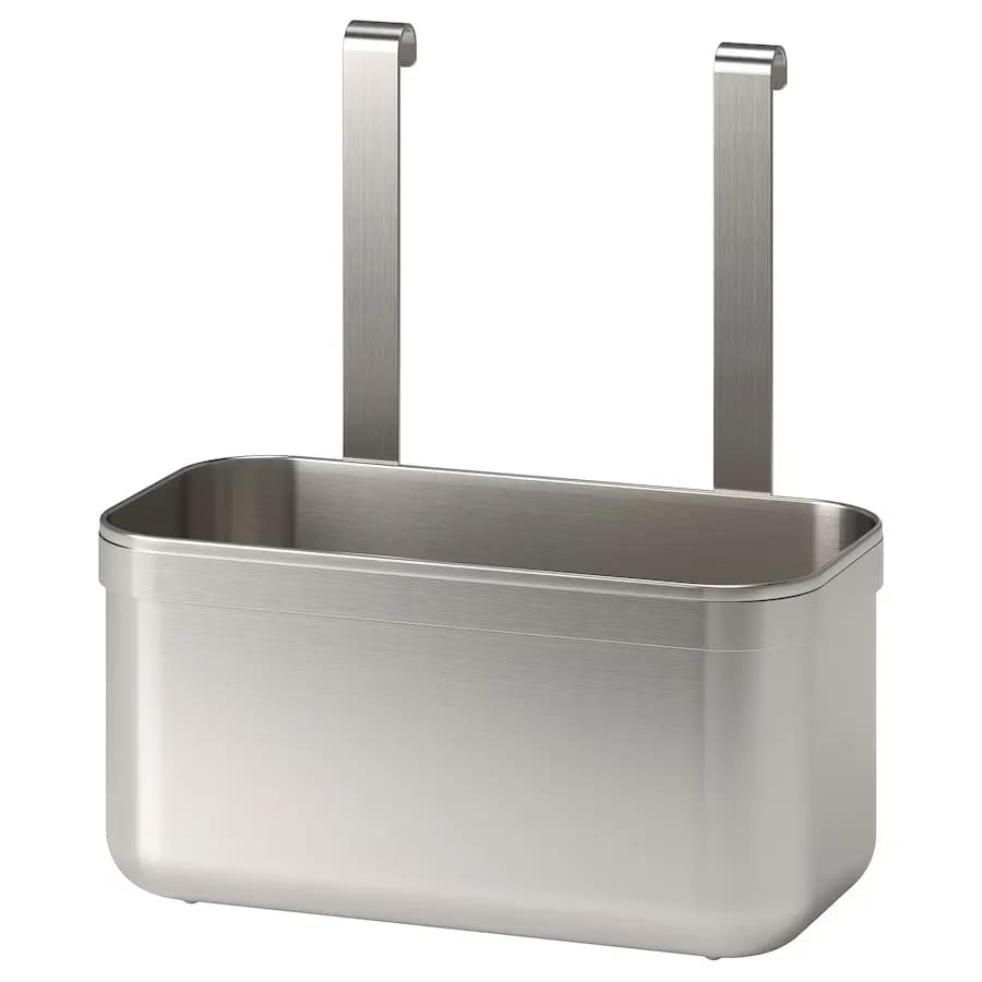 ظرف آویز ایکیا KUNGSFORS استیل ضد زنگ، 24x12x26.5 سانتی‌متر — تصویر ۵