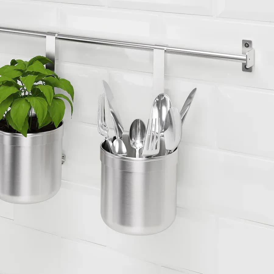 جا قاشقی آویز ایکیا KUNGSFORS استیل ضد زنگ، 12×26.5 سانتیمتر — تصویر ۵