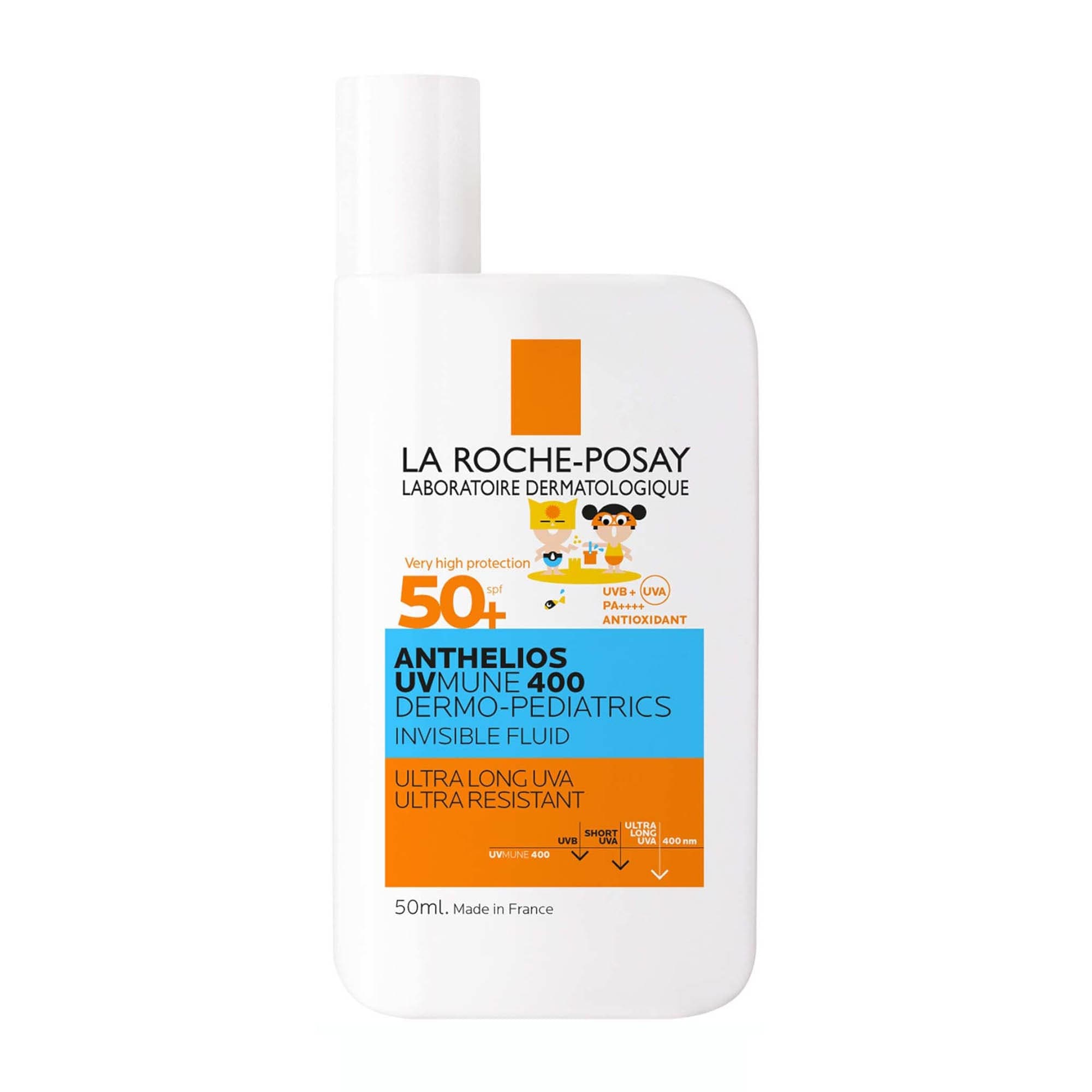 فلوئید ضد آفتاب کودکان لاروش پوزای مدل ANTHELIOS سری Dermo-Pediatrics با SPF50+ حجم 50 میل