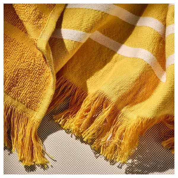 حوله حمام زرد ایکیا BROGGAN سایز 100×180 سانتیمتر — تصویر ۴