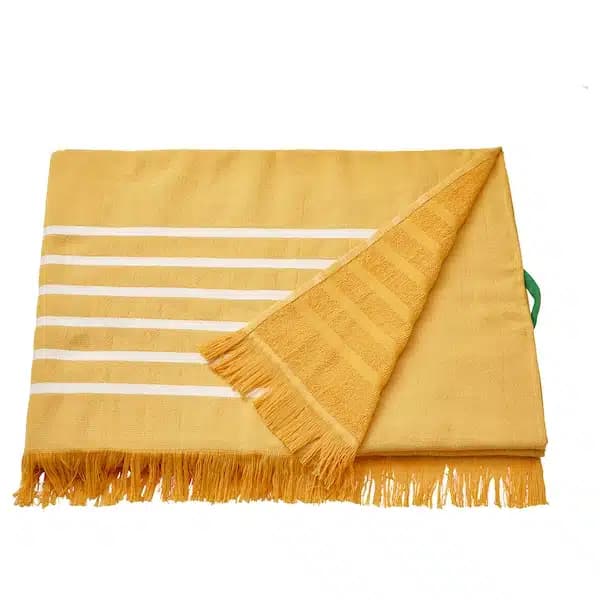 حوله حمام زرد ایکیا BROGGAN سایز 100×180 سانتیمتر