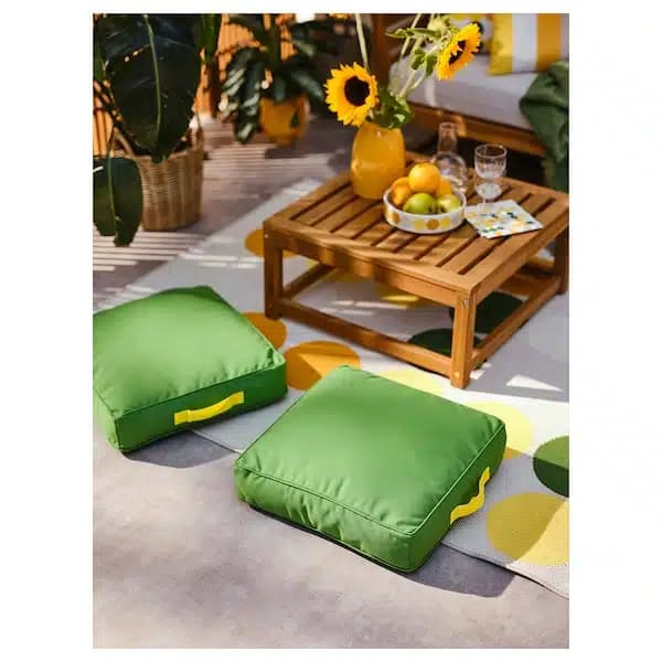 بالش زیر نشیمنی سبز ایکیا BROGGAN سایز 45×45 سانتیمتر — تصویر ۳