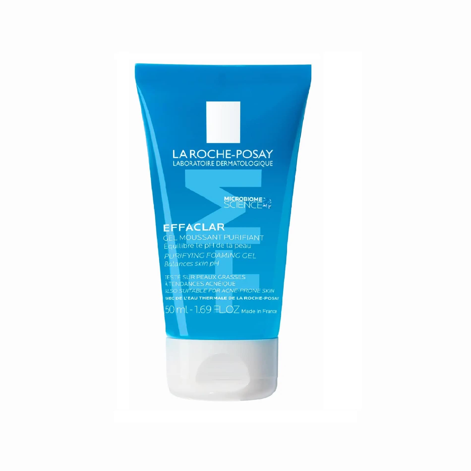 ژل شستشو صورت لاروش پوزای مدل EFFACLAR+M مناسب پوست های چرب و جوشدار حجم 50 میل