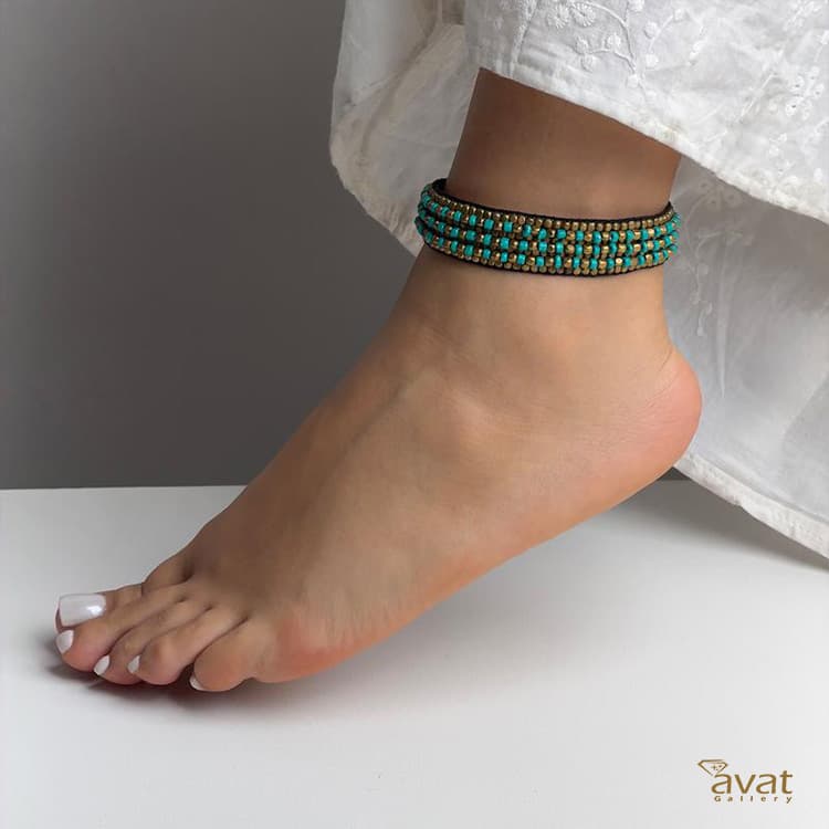 پابند منجوق فیروزه ای