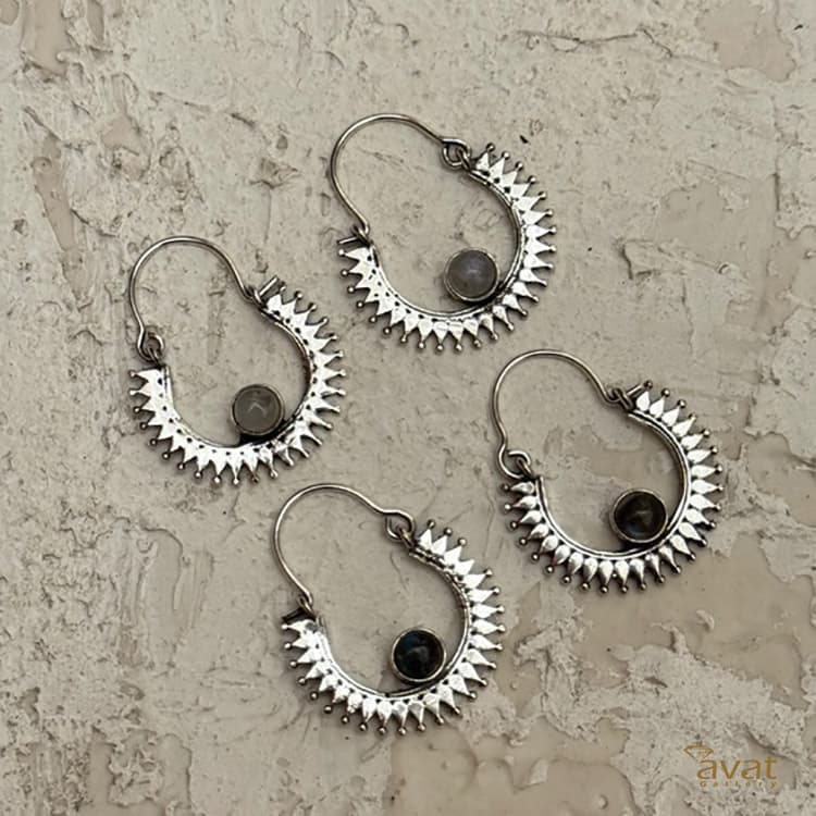 گوشواره کشکولی نقره ای کوچک
