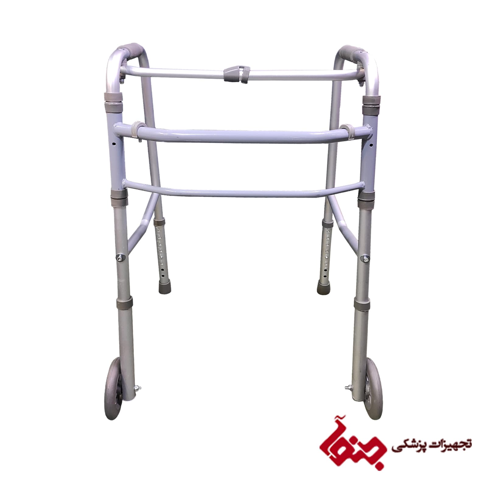 واکر تاشو چرخدار حلزونی ایرانی قابل تنظیم ارتفاع — تصویر ۴