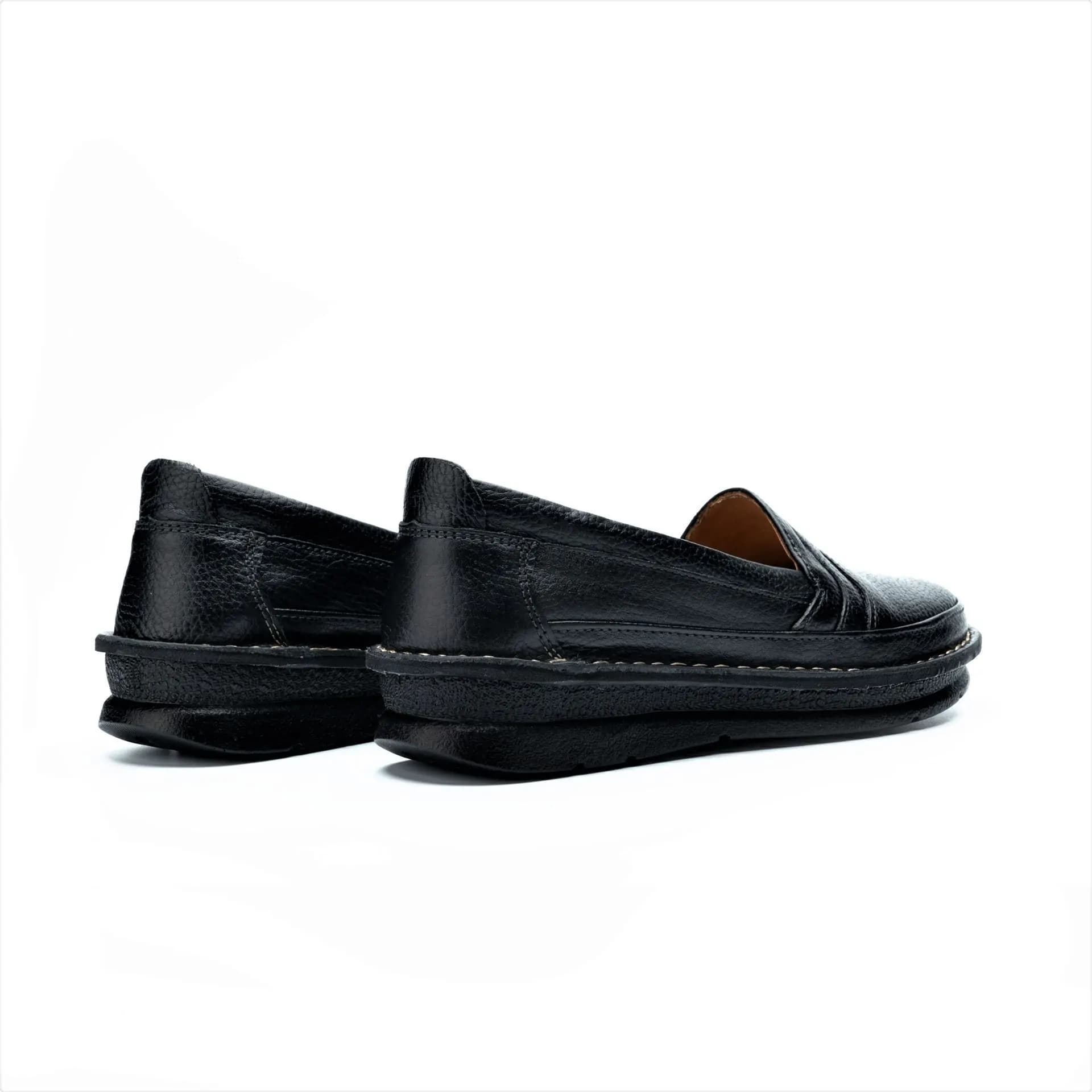 کفش زنانه چرم طبیعی آنیل مشکی — تصویر ۸