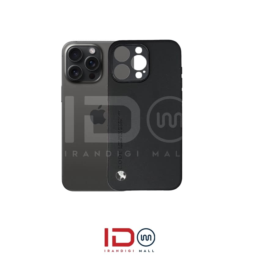 قاب چرمی لاکچری گوشی ایفون مدل IPHONE 15 PRO MAX برند CODE — تصویر ۳