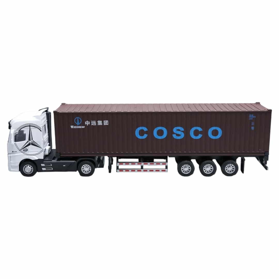 ماشین بازی تریلی کانتینر دار مدل بنز برند alloy model car کد A091