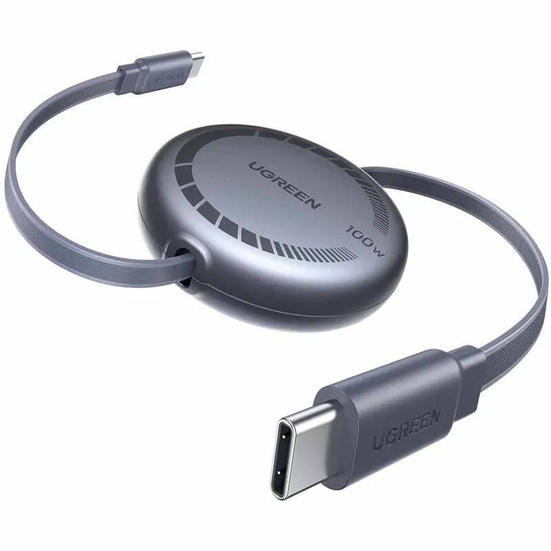 کابل تایپ سی یوگرین UGREEN 100W Nexode Retractable USB C Cable مدل L531-65905 جمع شونده 100 وات 1 متری — تصویر ۲