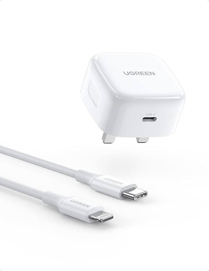 آداپتور 20 وات یوگرین با کابل تایپ سی به لایتنینگ ugreen CD137 usb-c charger