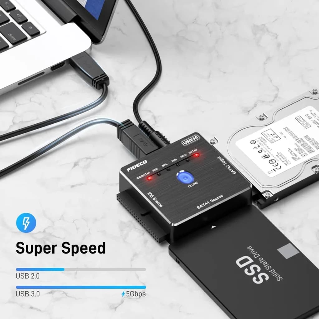 تبدیل IDE/SATA به USB 3.0 فیدیکو مدل Fideco S3G-PL06 — تصویر ۳