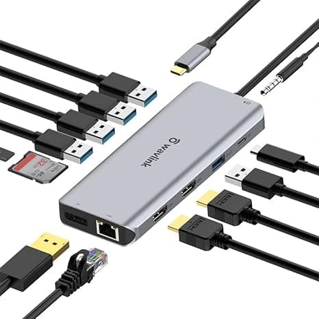 هاب 13 پورت WAVLINK USB C Hub/Docking Station dual hdmi 4k