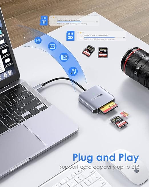 کارتخوان لنشن LENTION USB C to CF/SD/Micro SD Multi Card Reader C8s — تصویر ۶