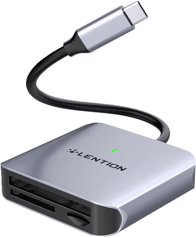 کارتخوان لنشن LENTION USB C to CF/SD/Micro SD Multi Card Reader C8s — تصویر ۲