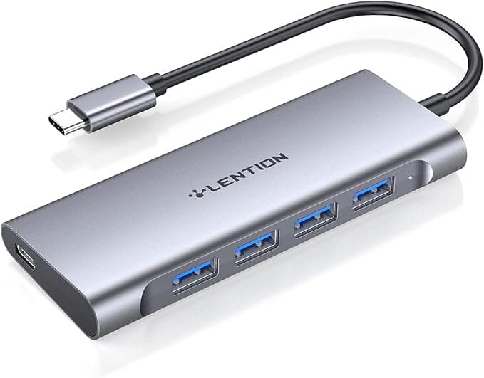 هاب 5 پورت لنشن LENTION USB C Hub with 4 USB 3.0 & Type C Charging C31