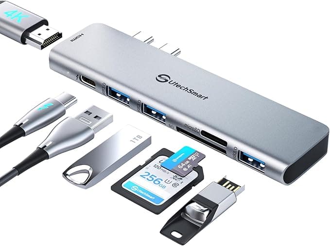 هاب 7 پورت مک بوک USB C Hub Adapter MacBook – UtechSmart 7 in 2