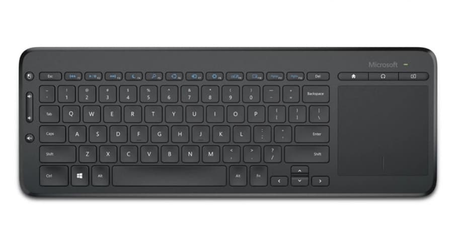 کیبورد بیسیم مایکروسافت Microsoft All-in-one Media Keyboard-N9Z with Track Pad