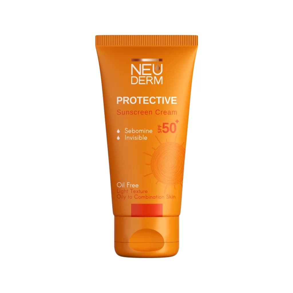 کرم ضدآفتاب بی رنگ نئودرم مناسب پوست چرب spf 50 — تصویر ۵