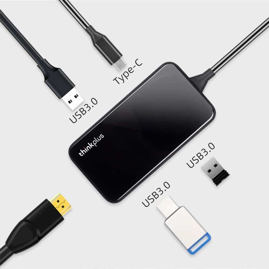 هاب لنوو 5 پورت تایپ سی Lenovo thinkplus USB-C TPH-05