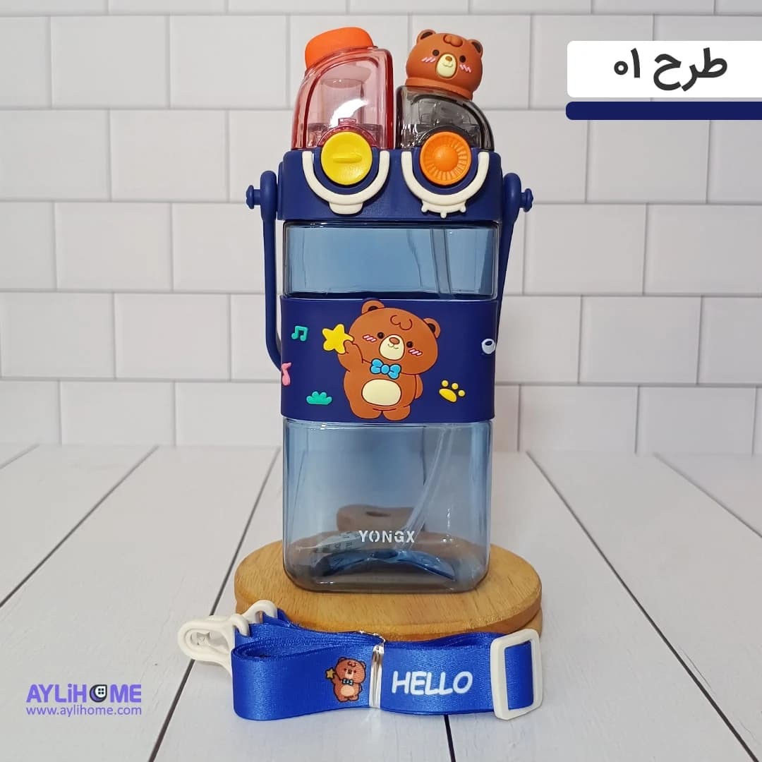 قمقمه کرومی دو حالته طرح خرس — تصویر ۸