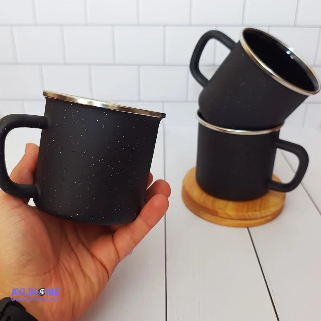 ماگ لعابی مشکی — تصویر ۱۲