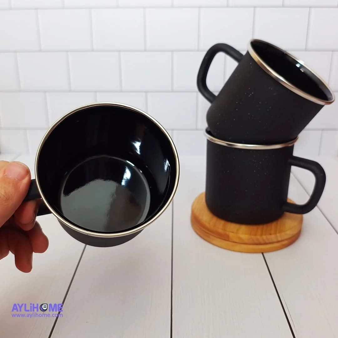 ماگ لعابی مشکی — تصویر ۱۱