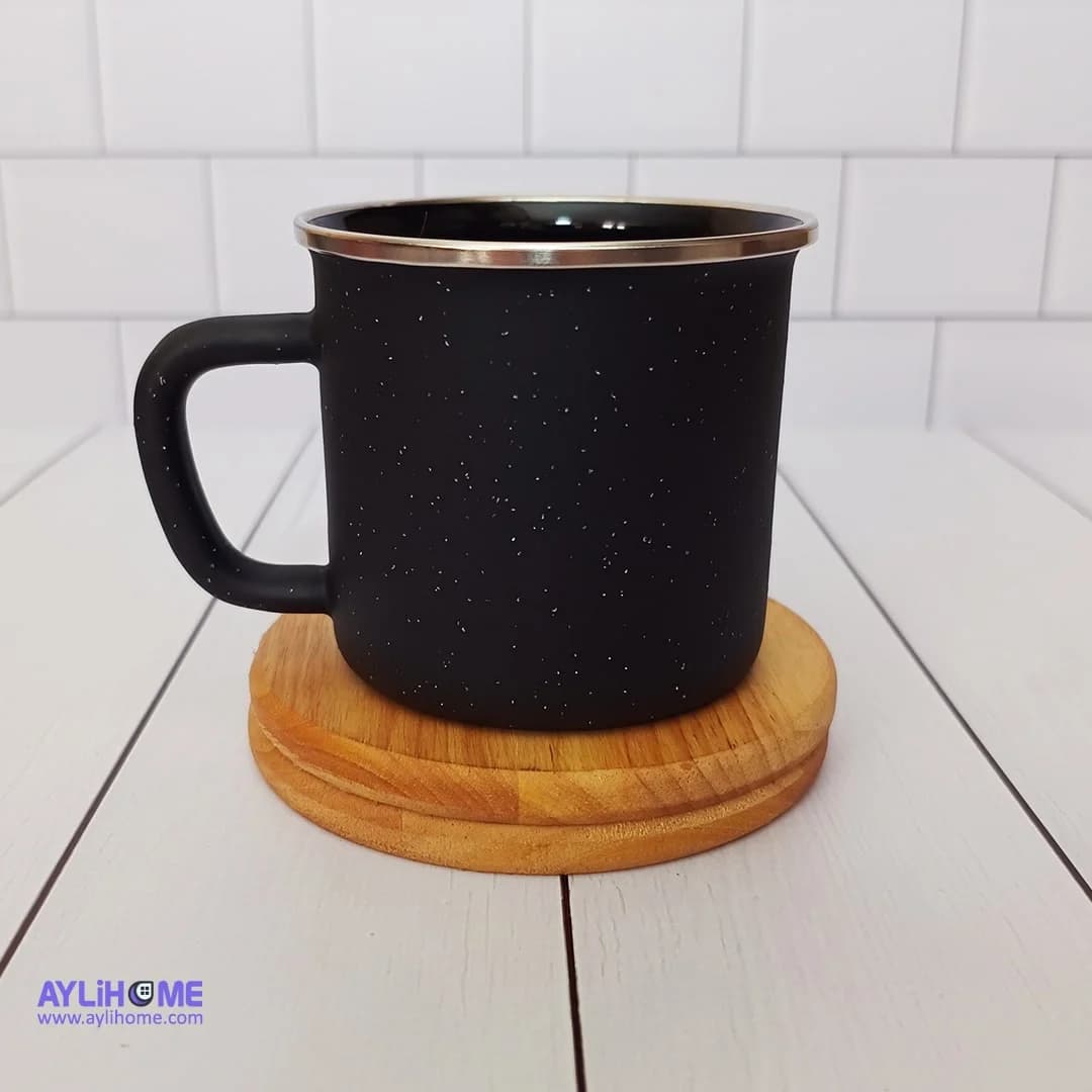 ماگ لعابی مشکی — تصویر ۶