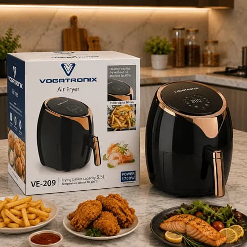 سرخ کن بدون روغن وگاترونیکس مدل VE-209 ظرفیت 5.5 لیتری