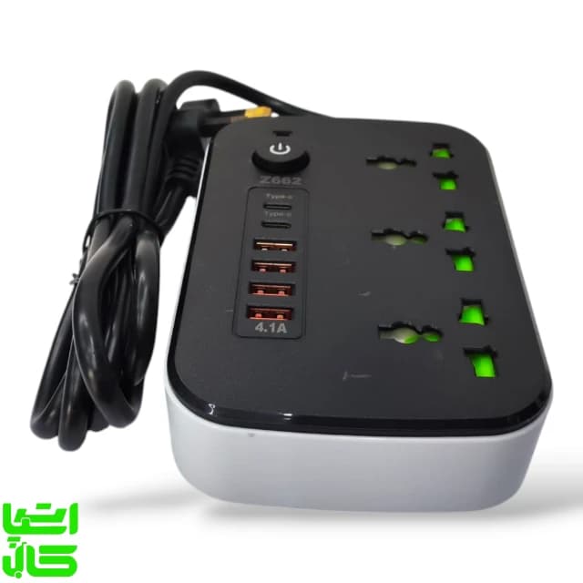 سه‌راهی برق USB دار مدل Power Socket Z662 — تصویر ۸
