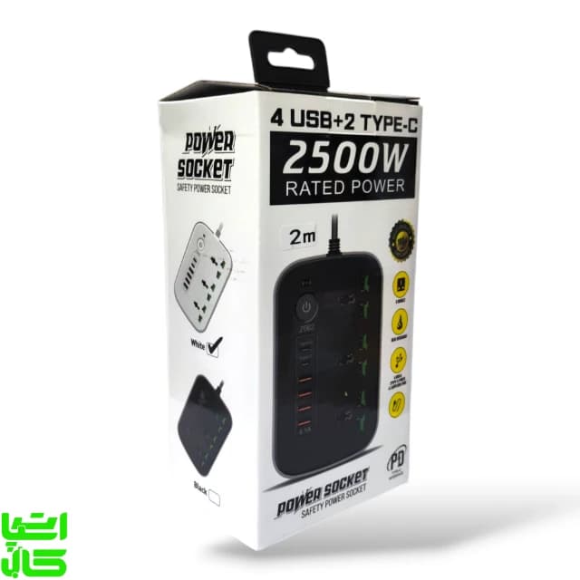 سه‌راهی برق USB دار مدل Power Socket Z662 — تصویر ۵
