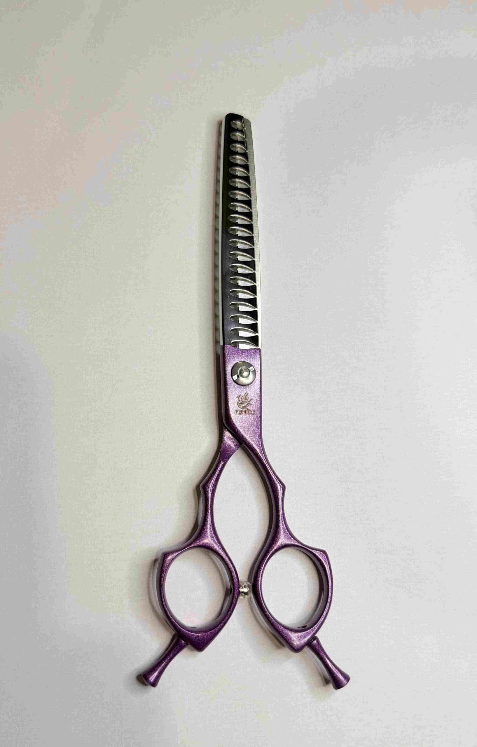 قیچی حرفه ای حیوانات فنایس چانکر صاف 7 اینچ استیل 440c ژاپنی کد 44 — تصویر ۲