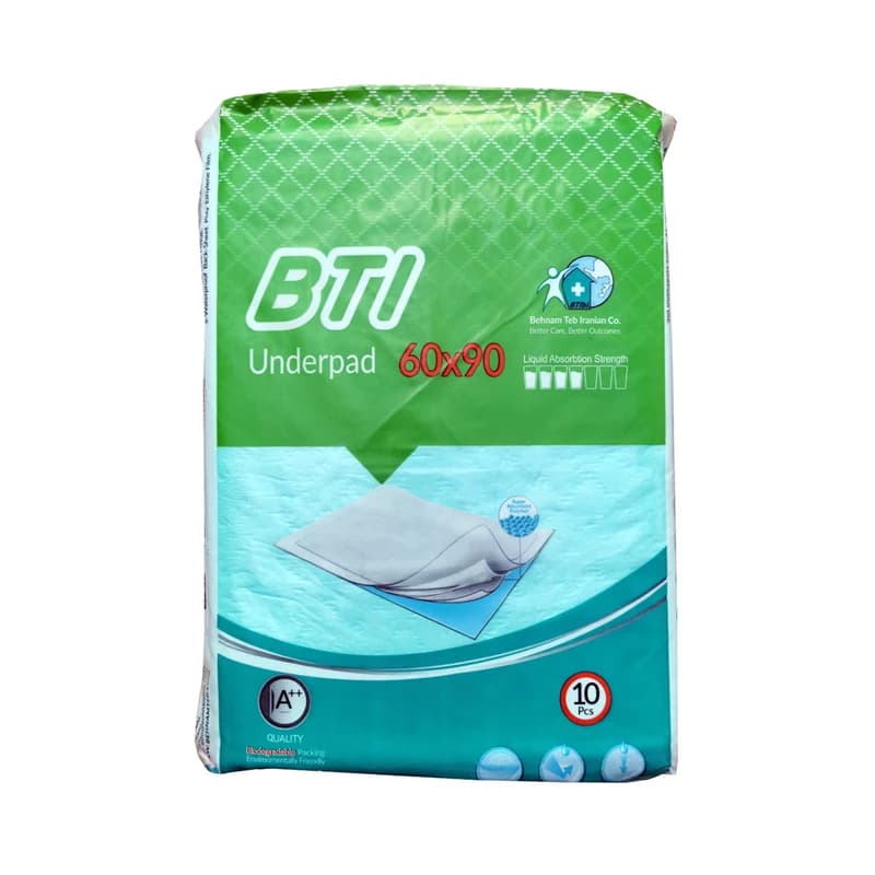 زیرانداز بیمار بی تی آی بسته 10 عددی 60*90 سانتی متر