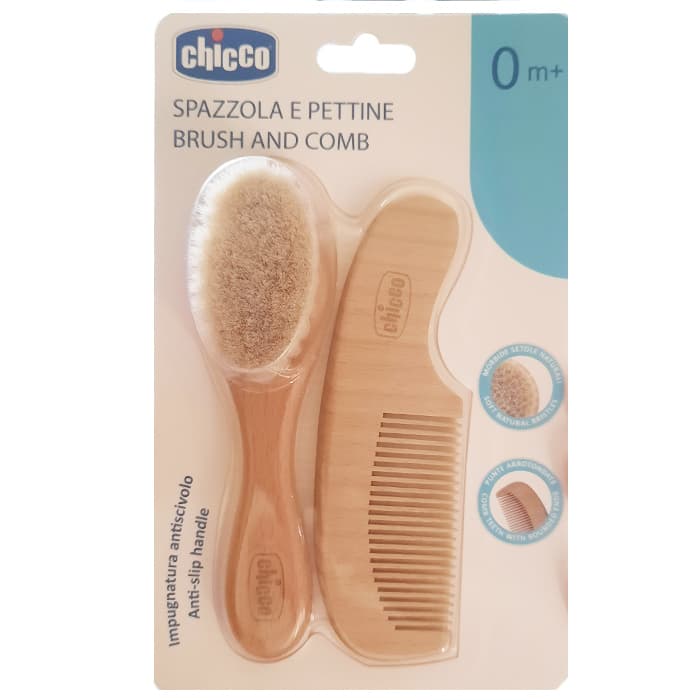 شانه و برس چوبی نوزاد چیکو Chicco — تصویر ۵