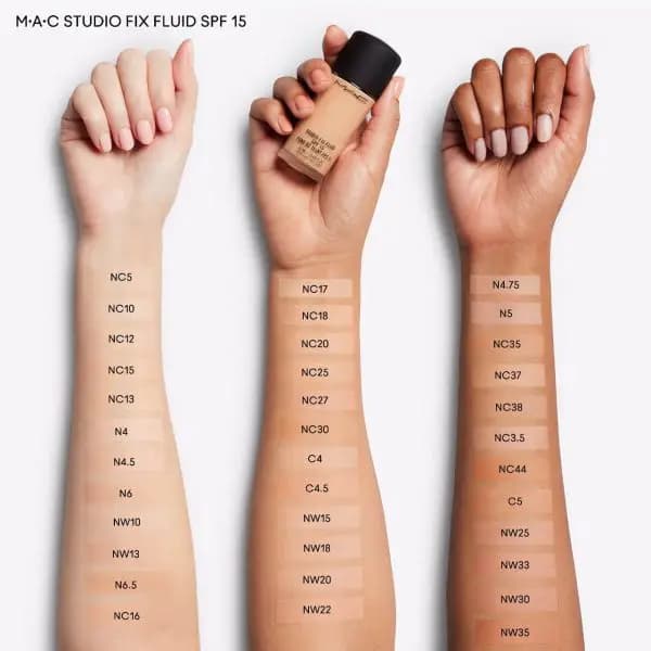 کرم پودر مک مدل Studio Fix Fluid SPF 15 با پوشش مات و ماندگاری بالا — تصویر ۵