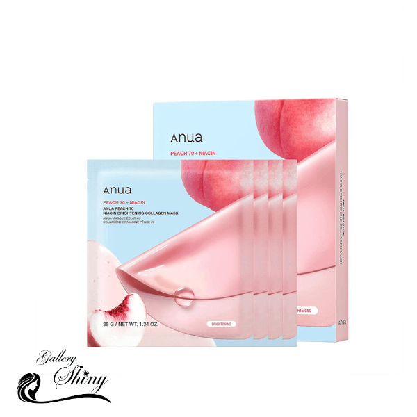ماسک ورقهای هلو و نیاسینامید آنوا ( از پک جدا شده ) | ANUA Peach 70% Niacin Brightening Collagen Mask