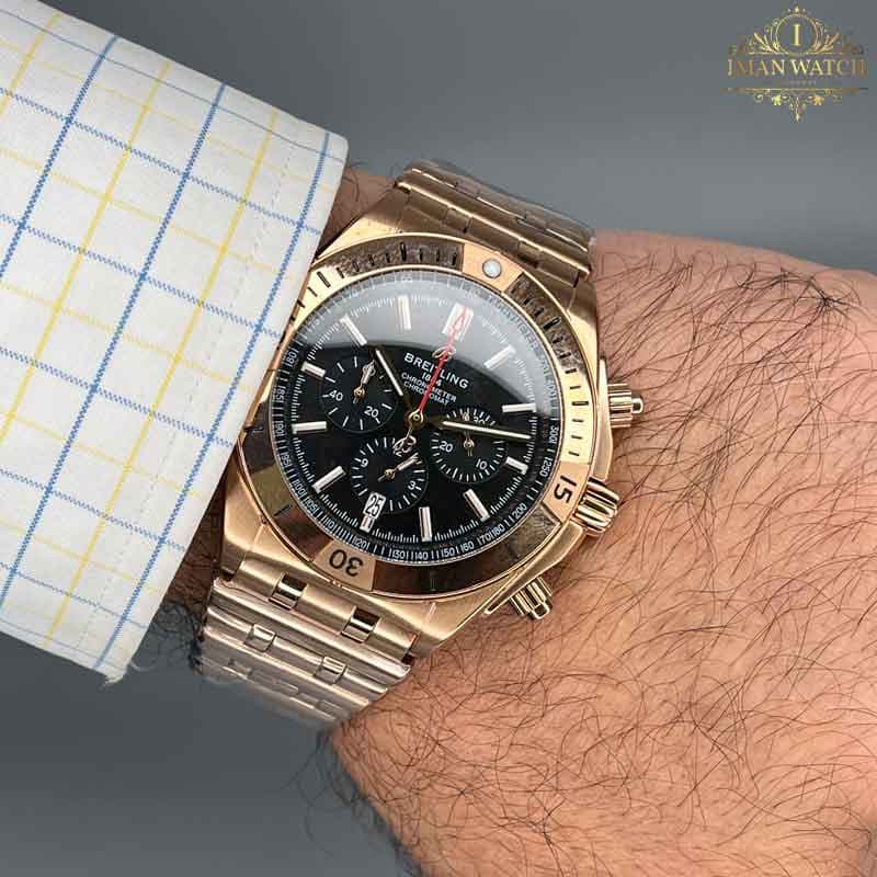 ساعت برایتلینگ خلبانی رزگلد breitling A9541 — تصویر ۷