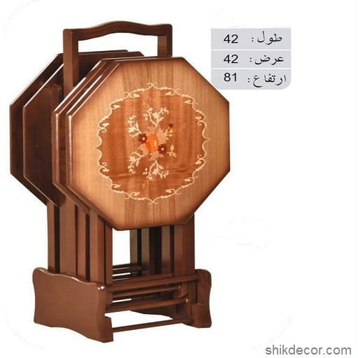 میز عسلی تاشو چمدانی معرق کد 8 — تصویر ۲
