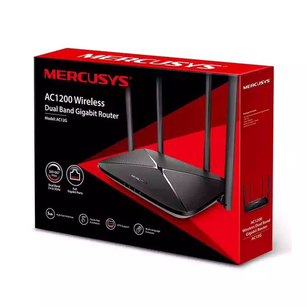 روتر بی‌سیم و دوباند AC1200 مرکوسیس مدل AC12G — تصویر ۱۲