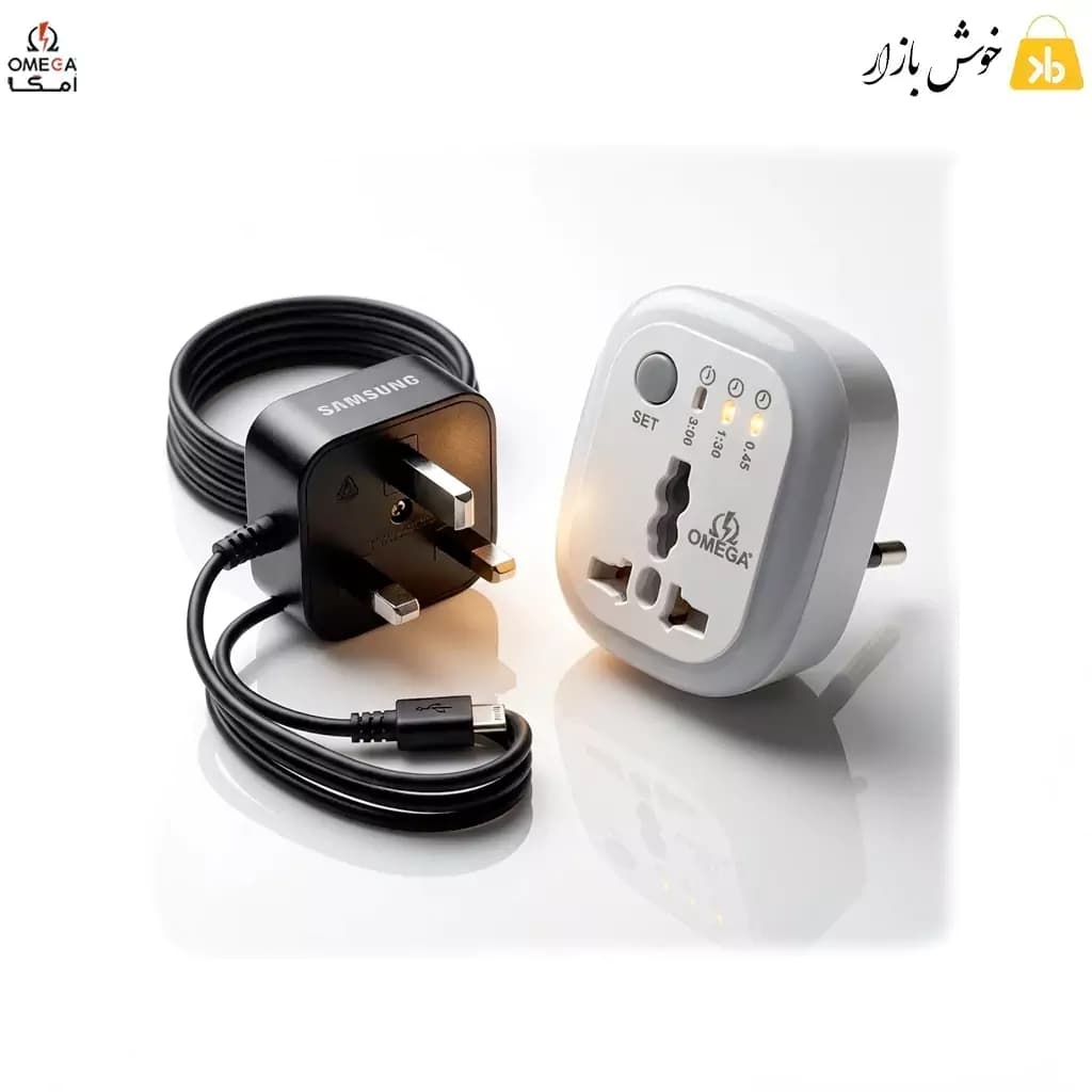 تبدیل برق 3 به 2 OMEGA مدل M100 – لیمویی — تصویر ۸