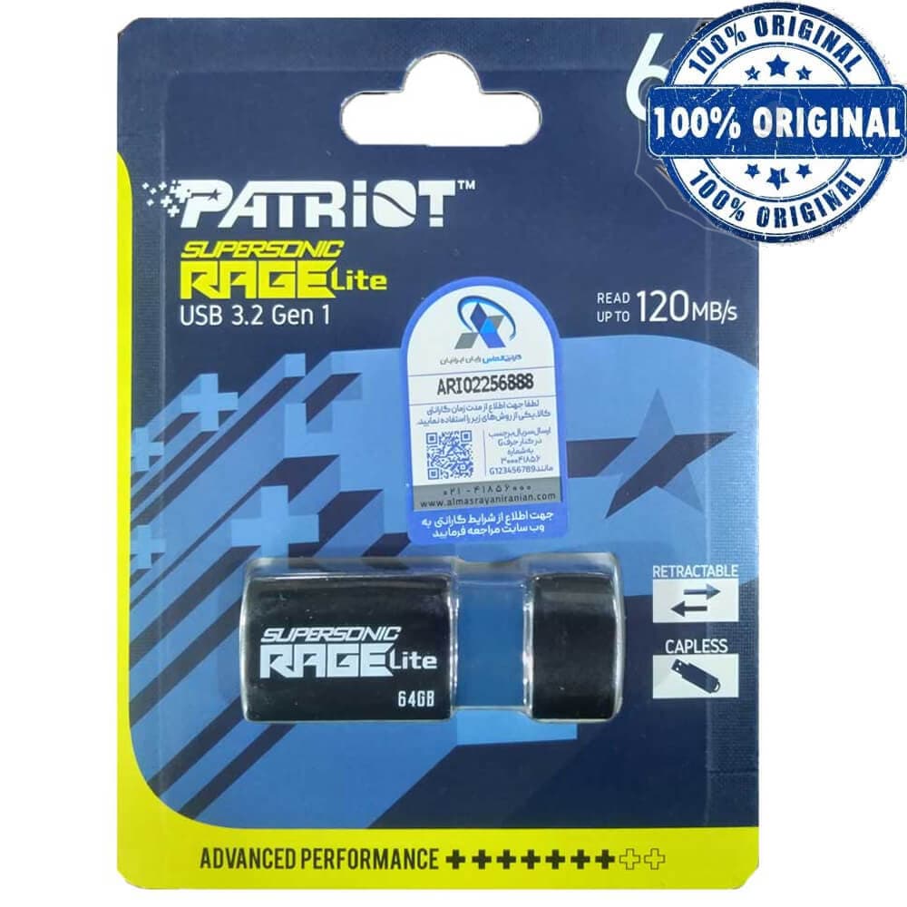 فلش مموری پاتریوت USB3.2 RAGE 64G
