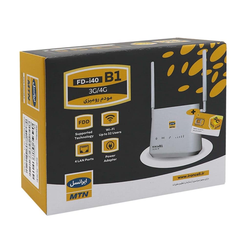 مودم ایرانسل ۳G/4G مدل FD-i40 B1 یوتل L443 — تصویر ۱۲