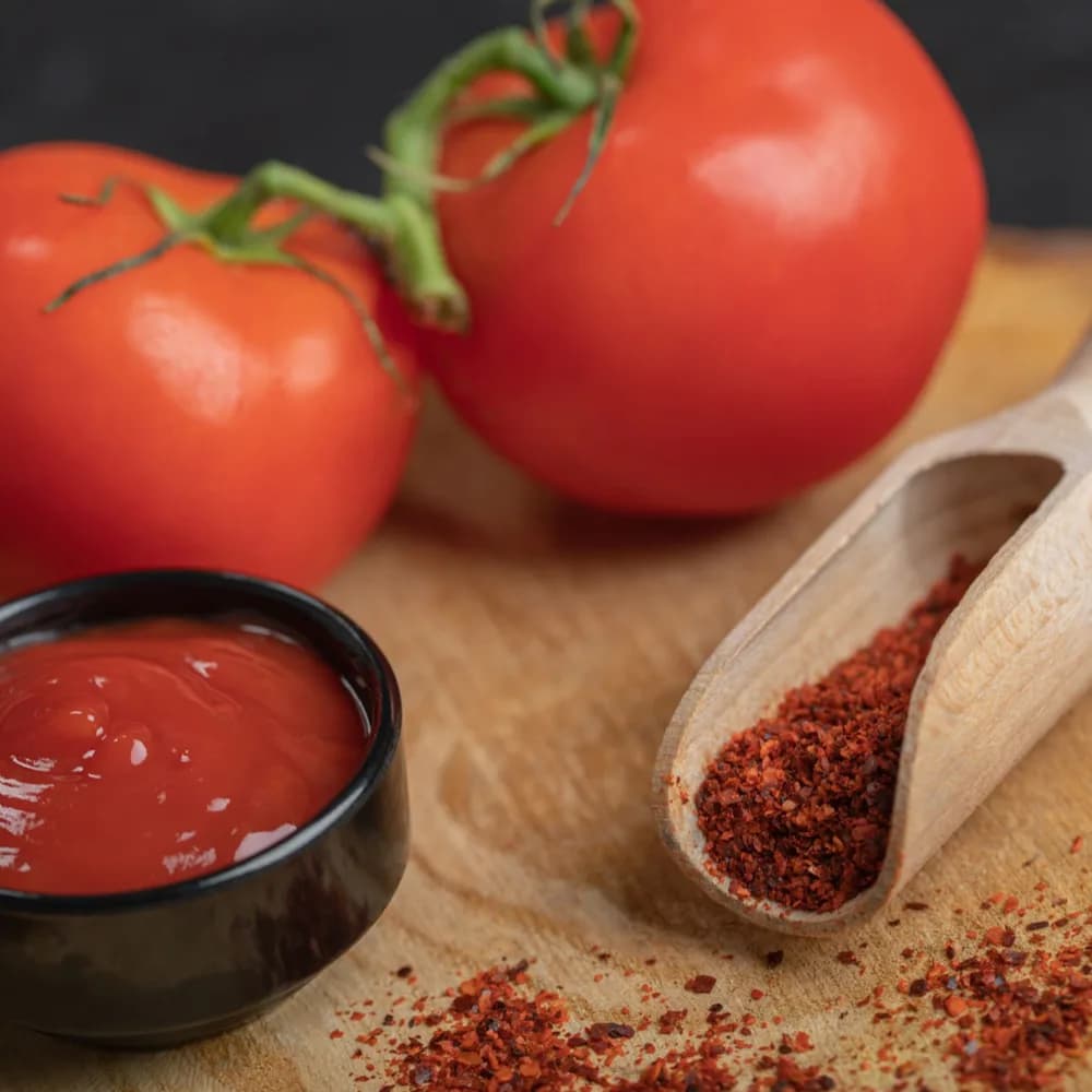 پودر گوجه ۱۵۰ گرم طعمدهنده طبیعی و خوشرنگ