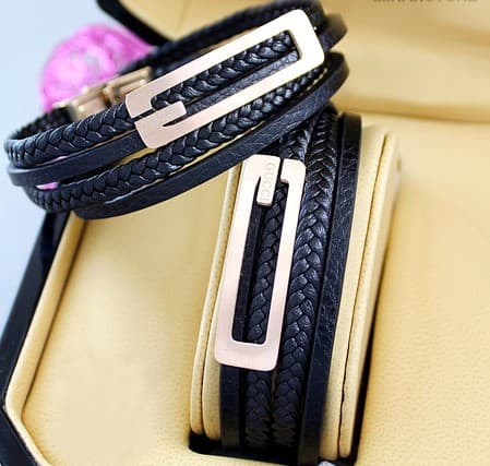 دستبند چرم طرح Gucci — تصویر ۳