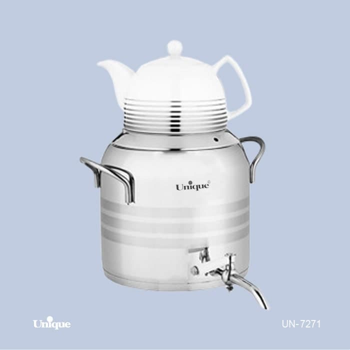 کتری قوری یونیک استیل شیردار 5.5 لیتر کد UN-7271