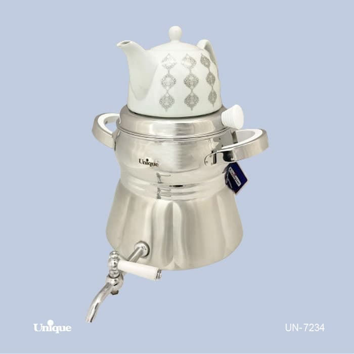 کتری قوری یونیک استیل شیردار 5 لیتر کد UN-7234
